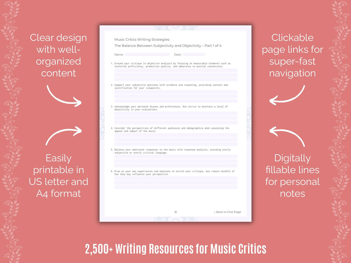 Music Critics Writing Cheat Sheets