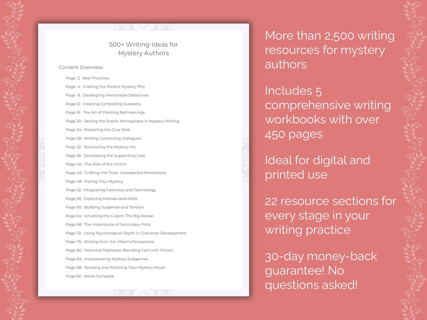 Mystery Authors Writing Templates