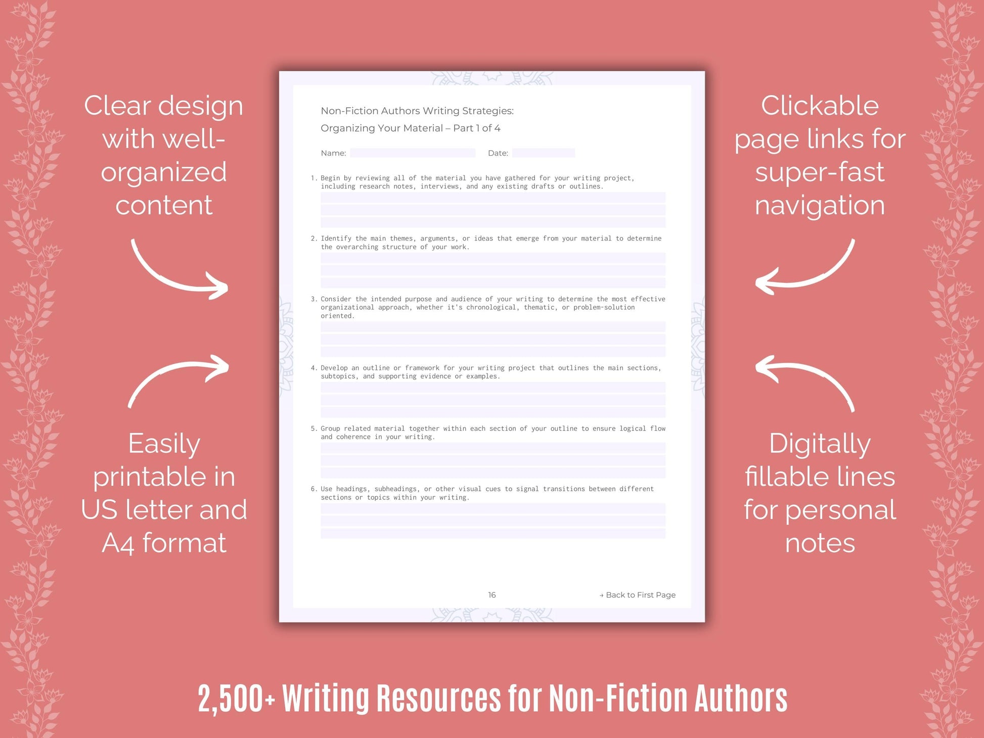 Non-Fiction Authors Writing Cheat Sheets