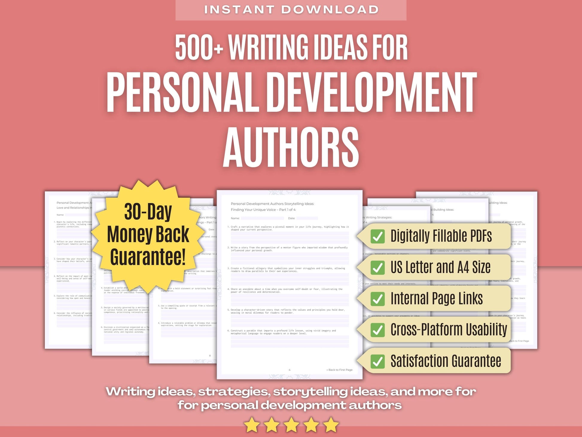 Personal Development Authors Writing Workbooks