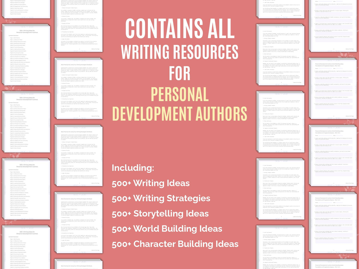 Personal Development Authors Writing Worksheets