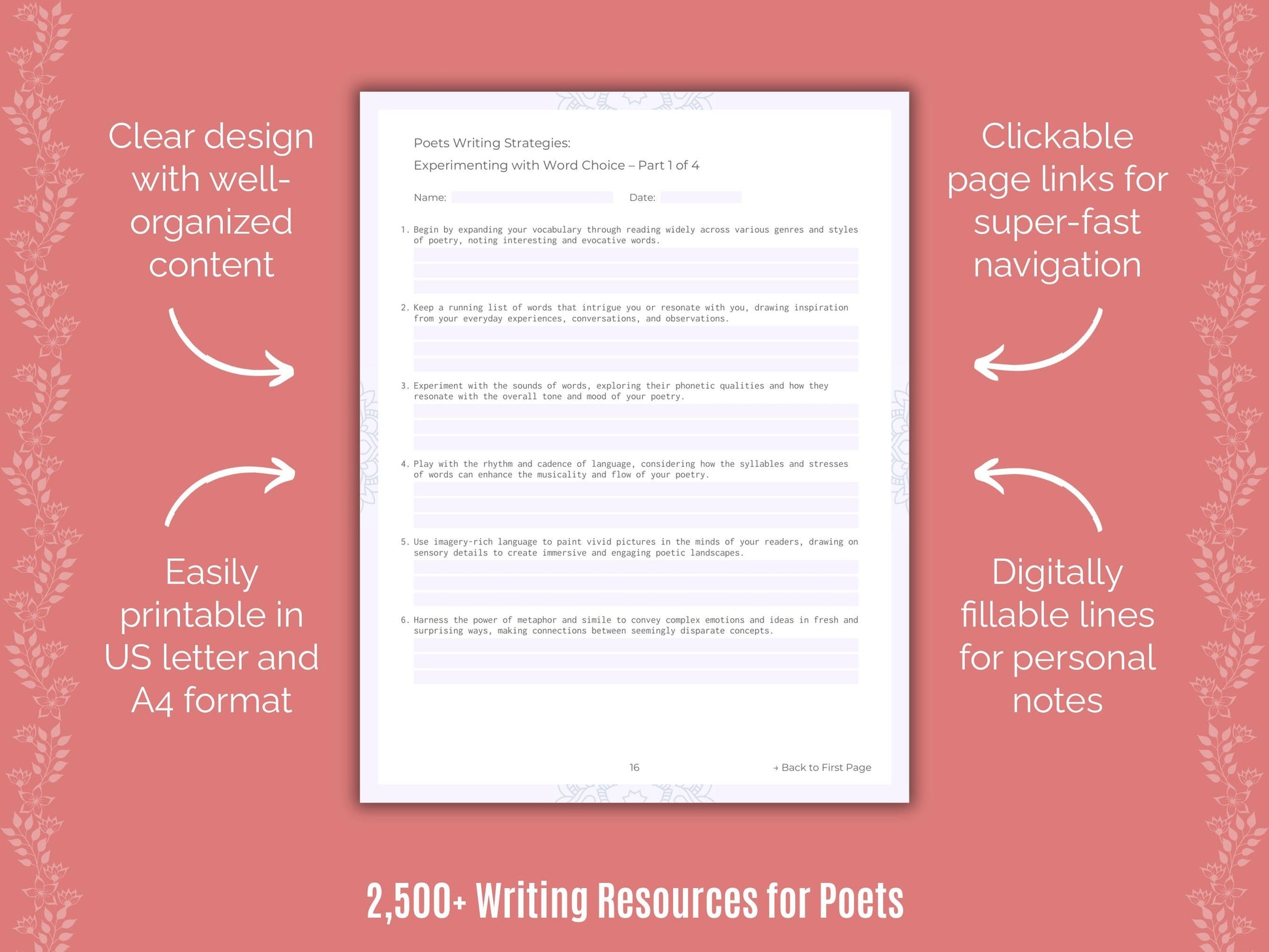 Poets Writing Cheat Sheets