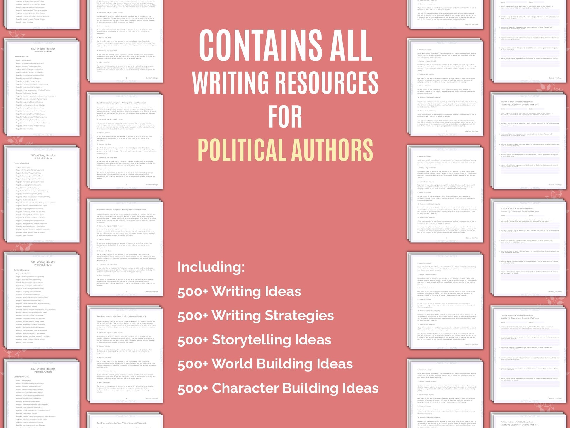 Political Authors Writing Worksheets