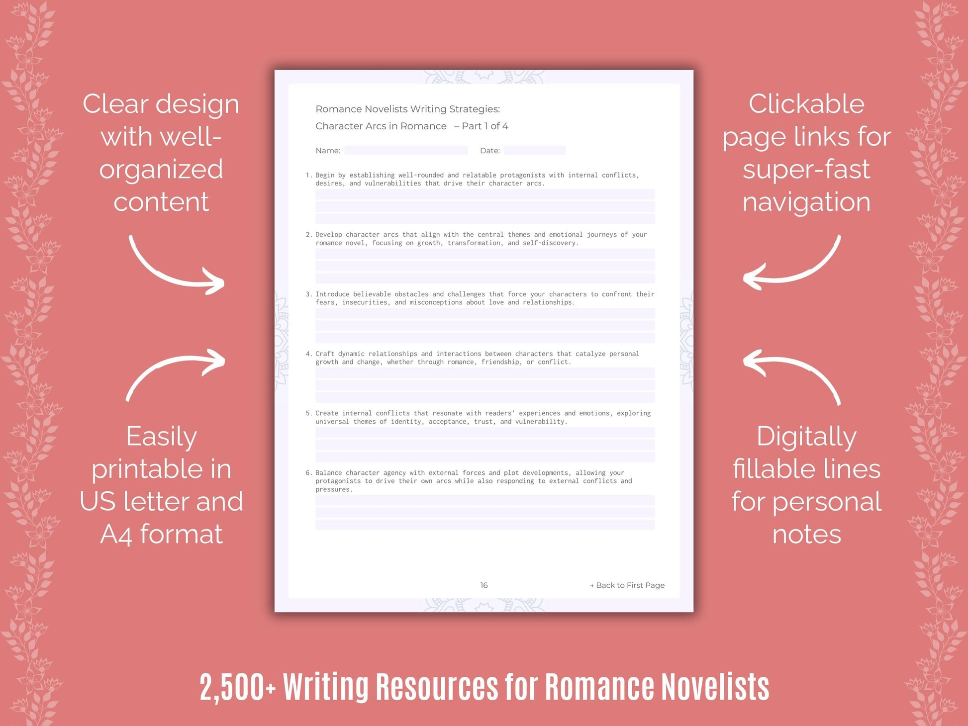 Romance Novelists Writing Cheat Sheets