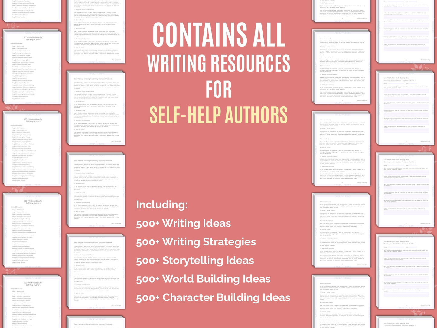 Self-Help Authors Writing Worksheets