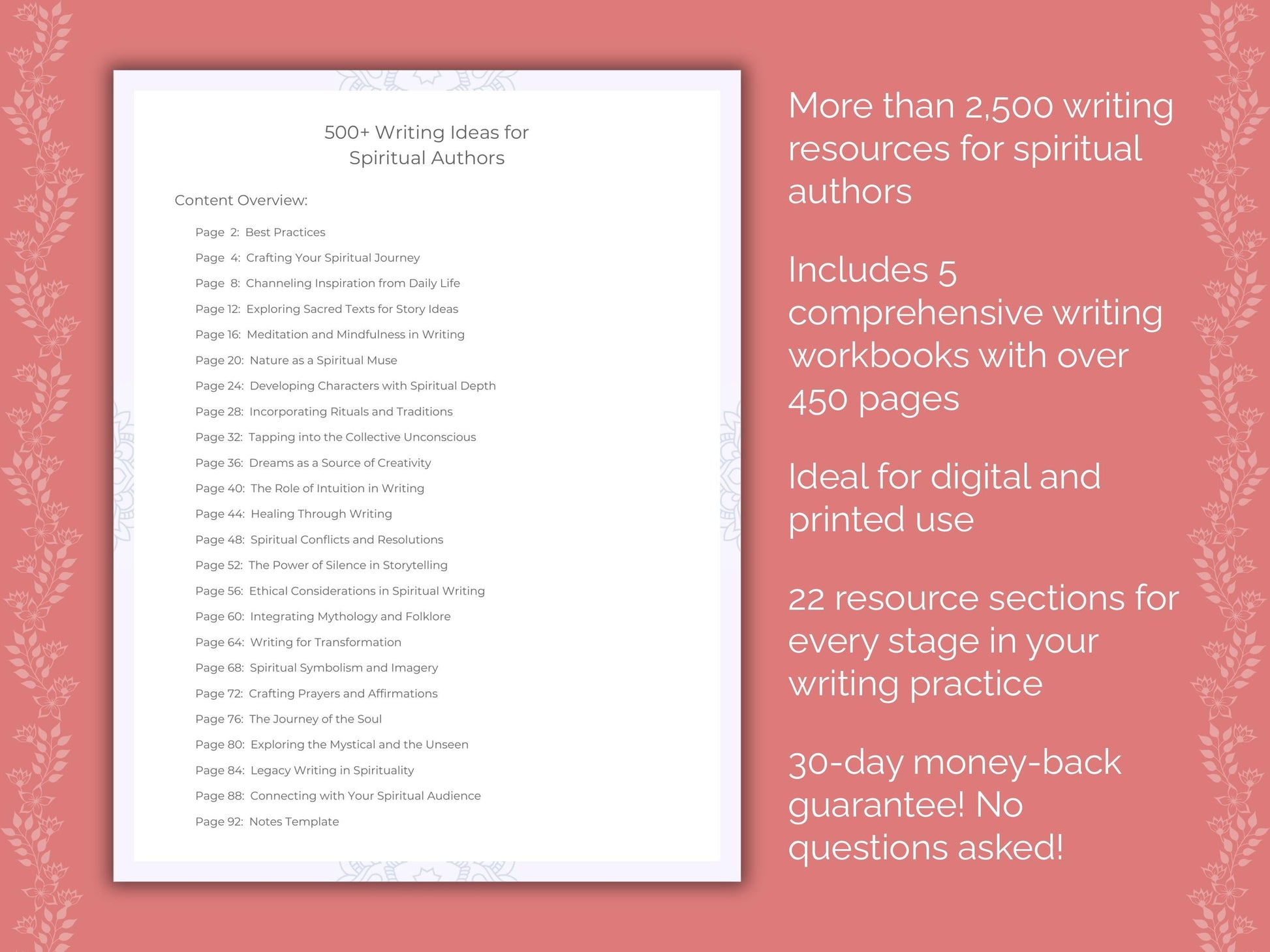 Spiritual Authors Writing Templates