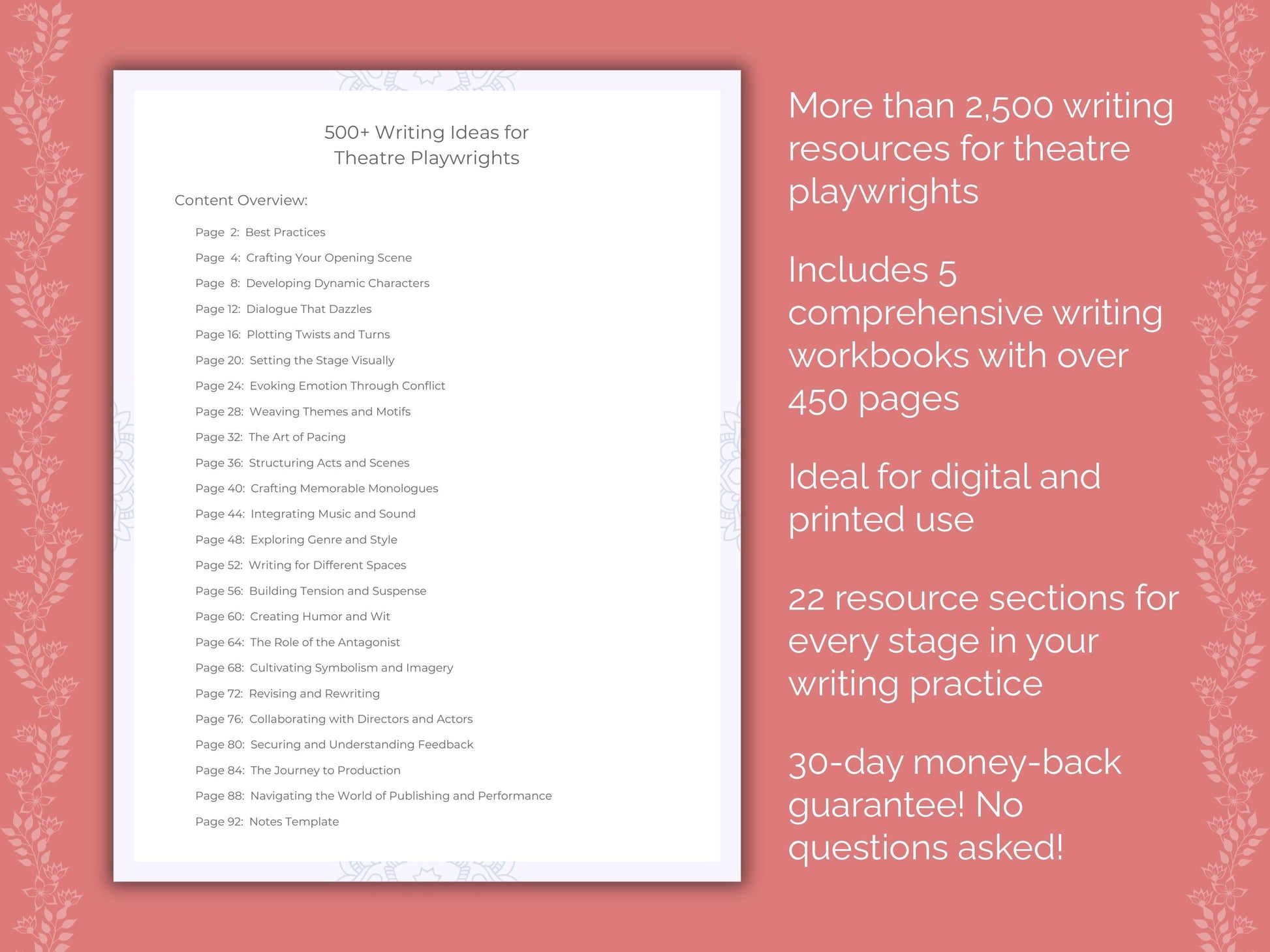 Theatre Playwrights Writing Templates