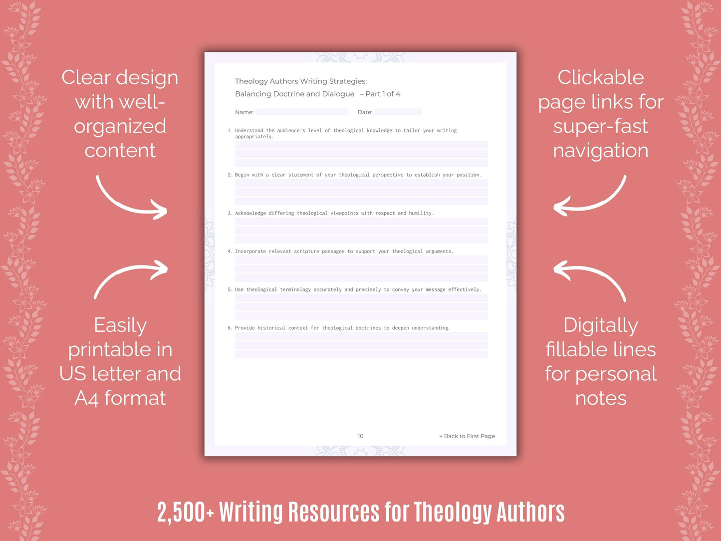 Theology Authors Writing Cheat Sheets