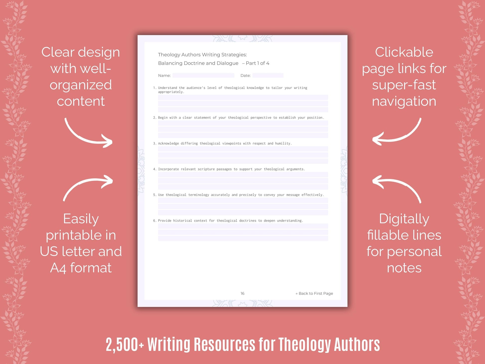 Theology Authors Writing Cheat Sheets