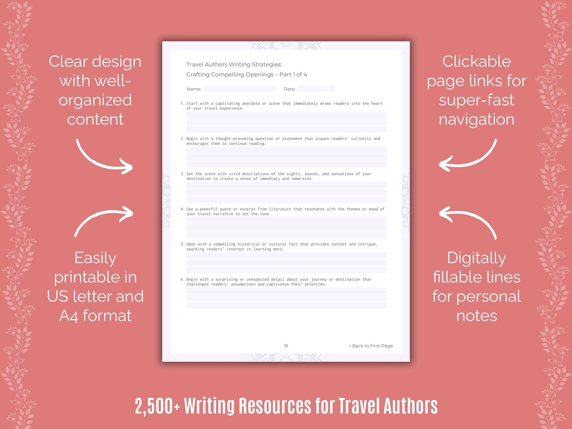 Travel Authors Writing Cheat Sheets