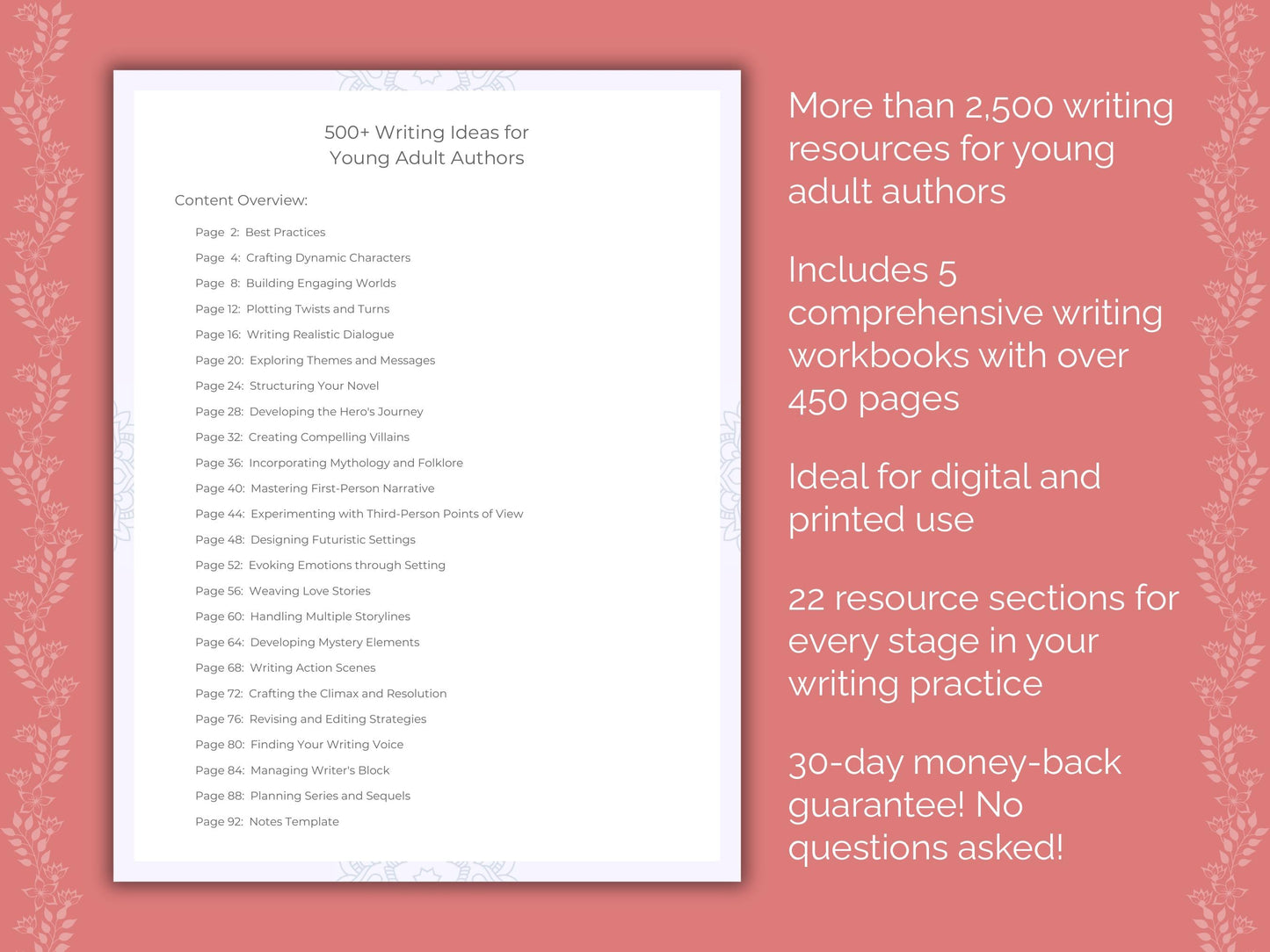 Young Adult Authors Writing Templates