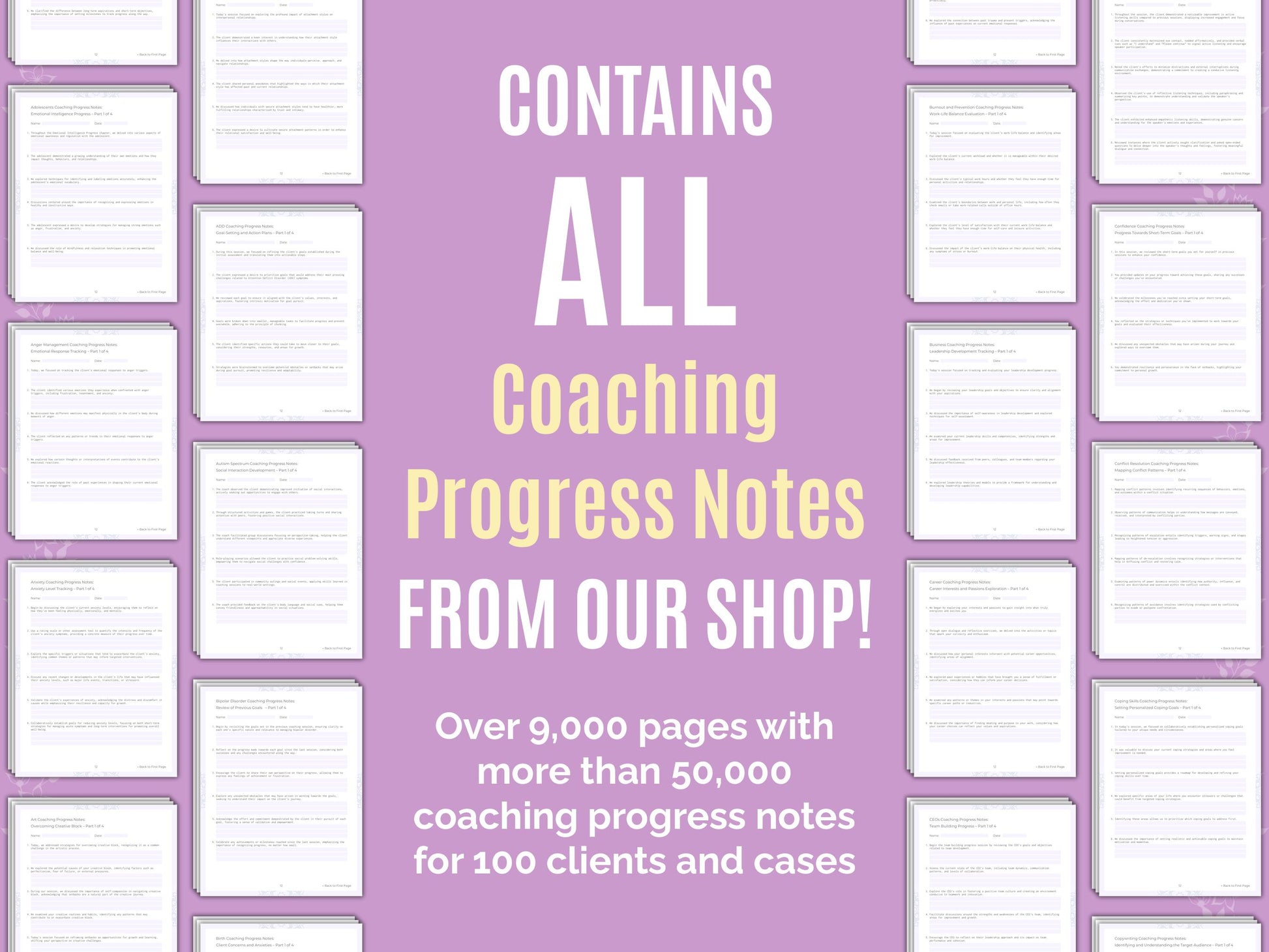 Coaching Progress Notes Program