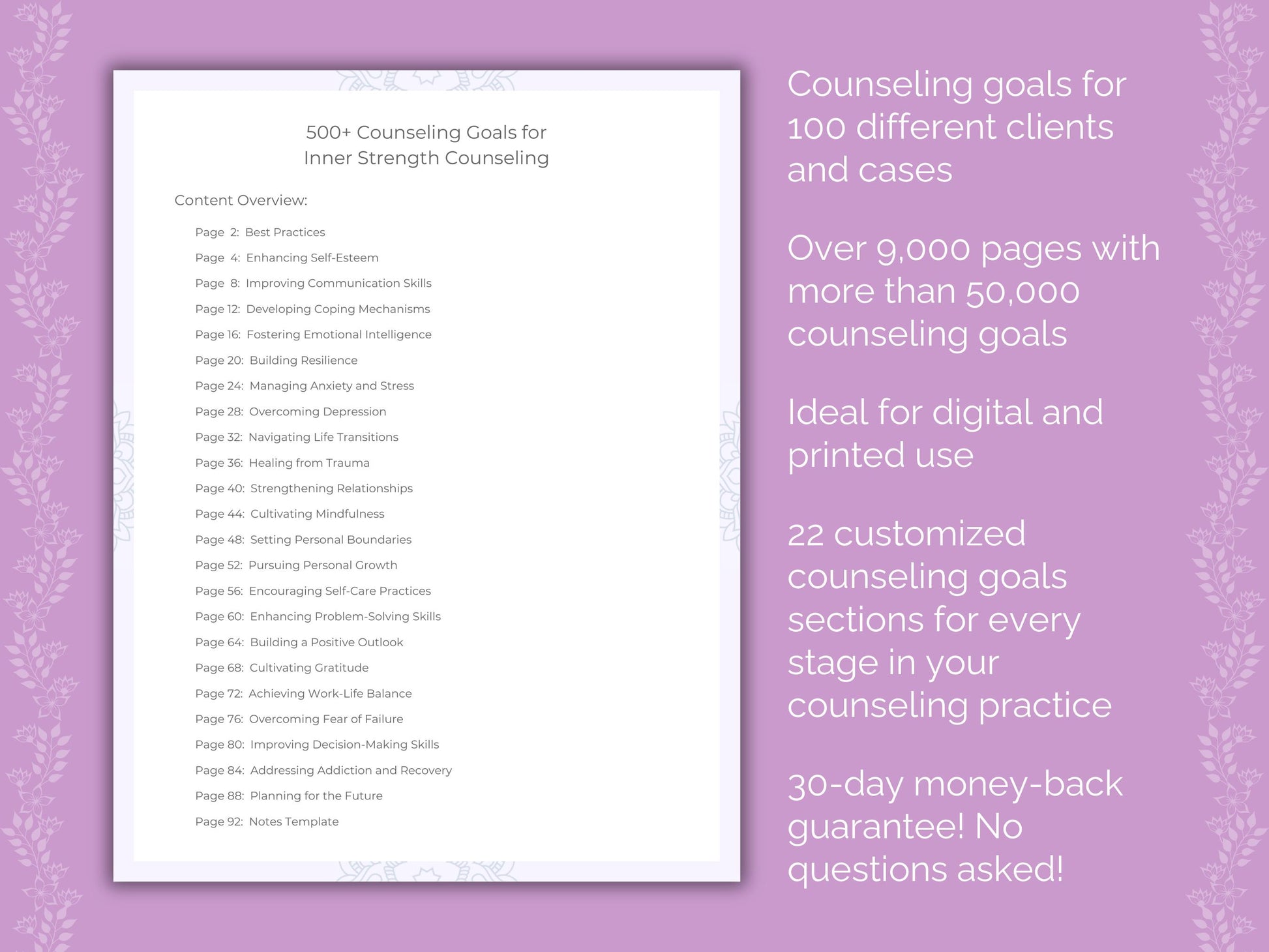 Counseling Goals Tool