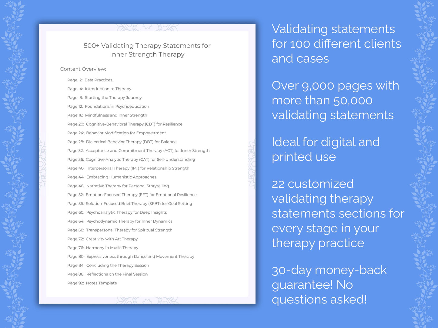 Validating Therapy Statements Counselor