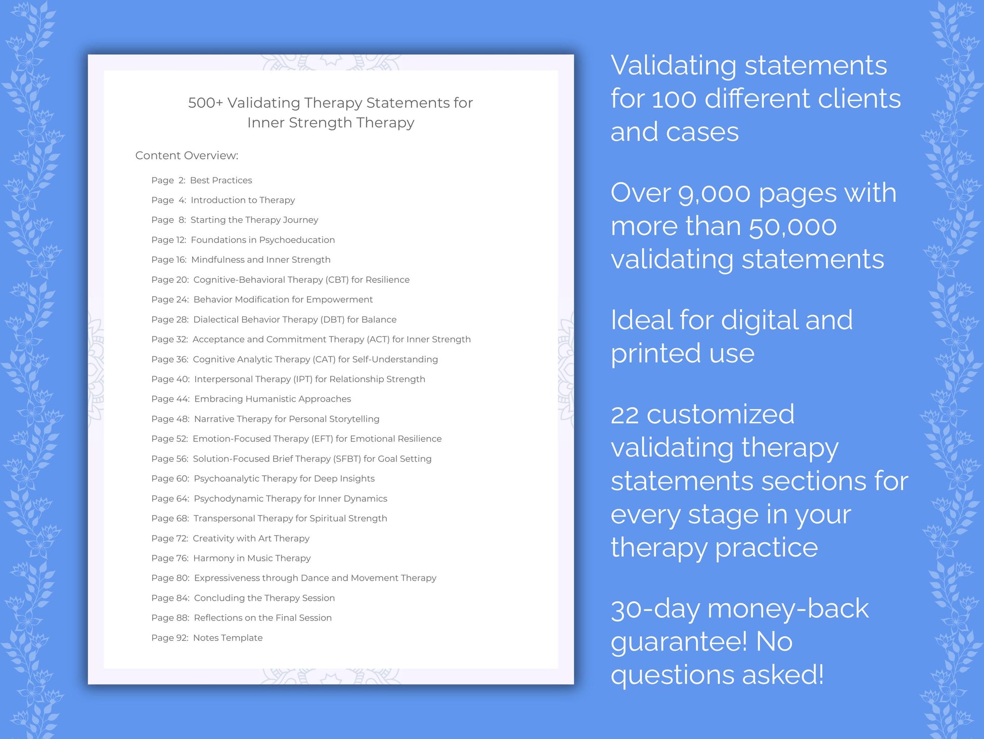 Validating Therapy Statements Counselor
