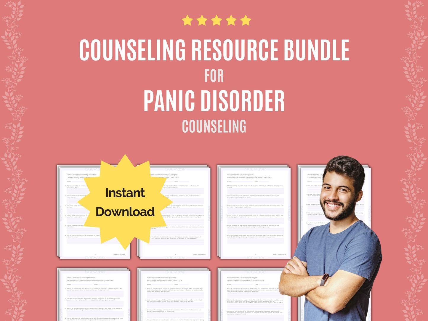 Panic Bundle, Panic Tool, Panic Worksheet, Therapist, Panic Workbook, Disorder, Panic Resource, Mental Health, Panic Therapy, Counselor, Panic Idea, Panic Counseling, Panic Template