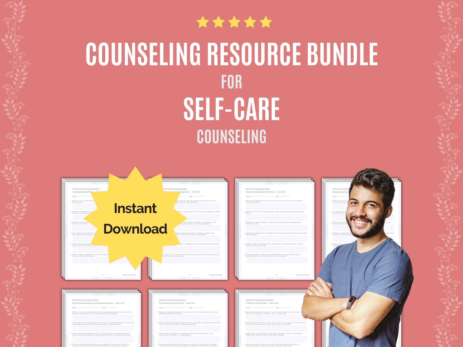 Self-Care Resource, Self-Care Workbook, Self-Care Therapy, Self-Care Bundle, Self-Care Idea, Mental Health, Self-Care Worksheet, Self-Care Template, Self-Care Counseling, Self-Care Tool, Therapist, Self-Care Content, Counselor