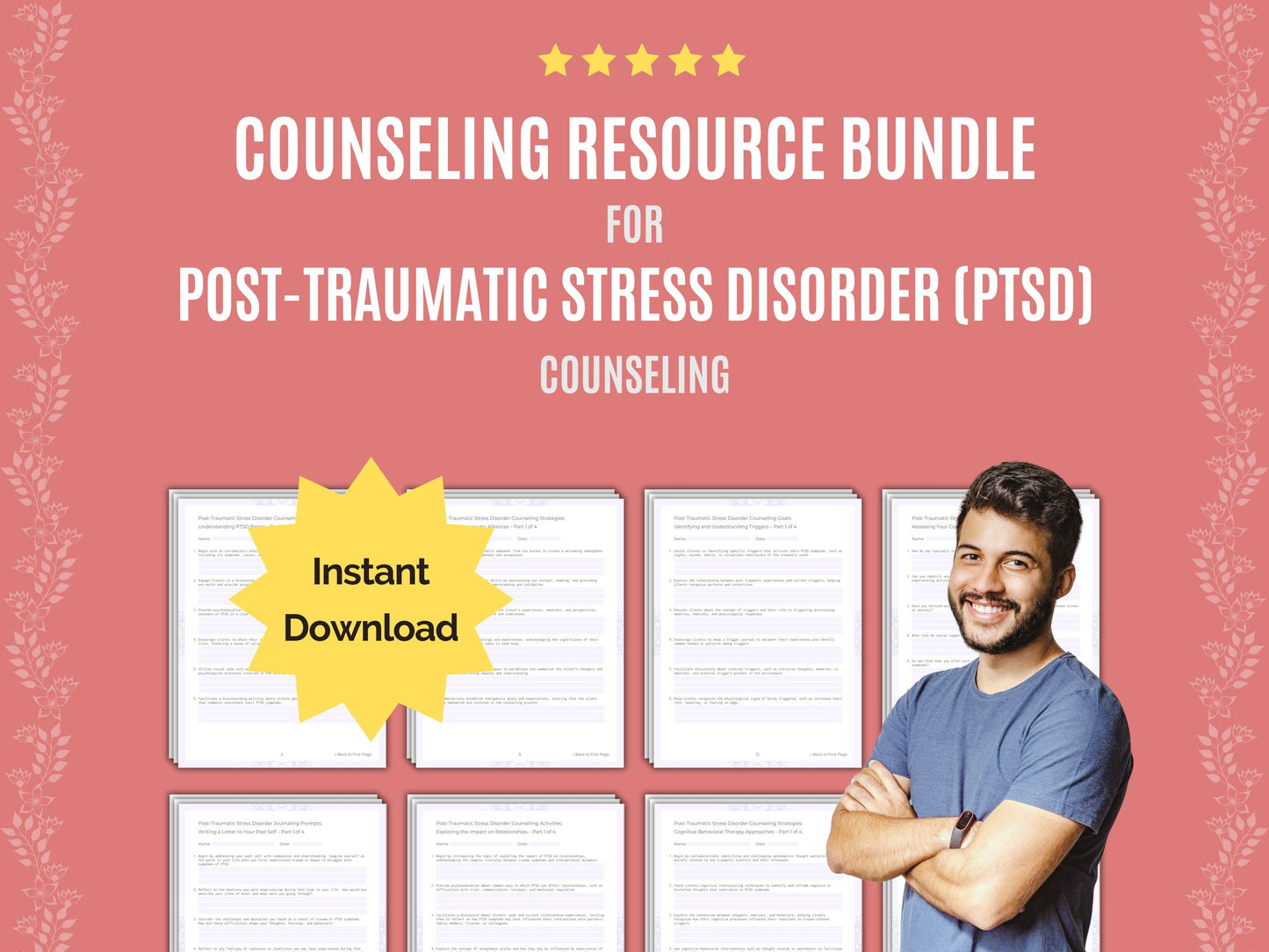 PTSD Workbook, Post, PTSD Counseling, Therapist, Mental Health, PTSD Bundle, PTSD Worksheet, Stress, PTSD Therapy, PTSD Resource, PTSD Template, Traumatic, Counselor