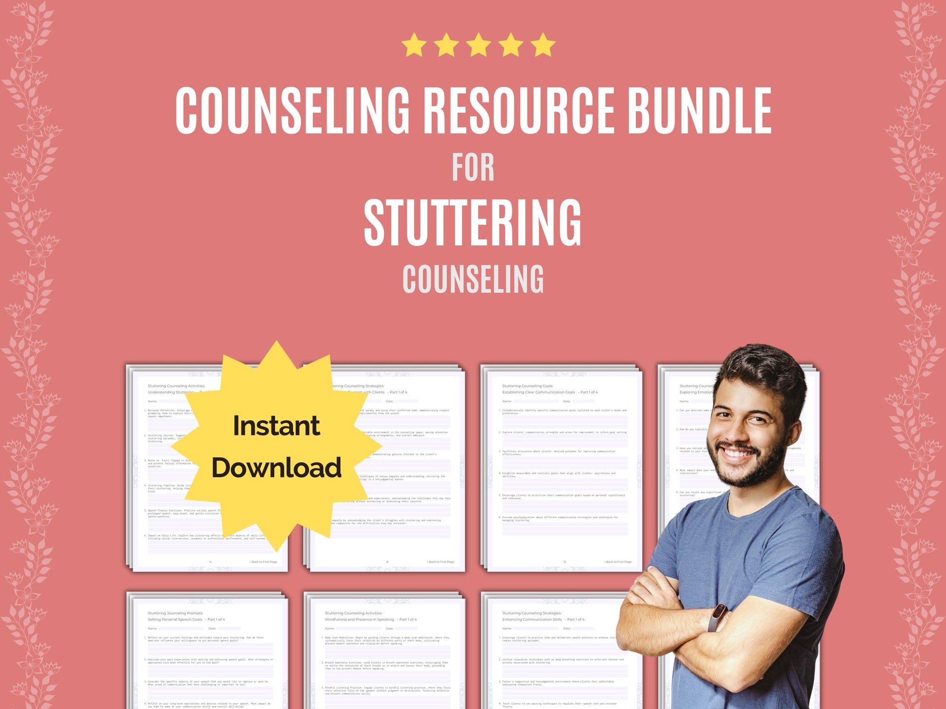 Stuttering Template, Counseling, Stuttering Idea, Stuttering Resource, Stuttering Bundle, Stuttering Worksheet, Stuttering Tool, Stuttering Workbook, Therapist, Mental Health, Counselor, Stuttering, Stuttering Therapy