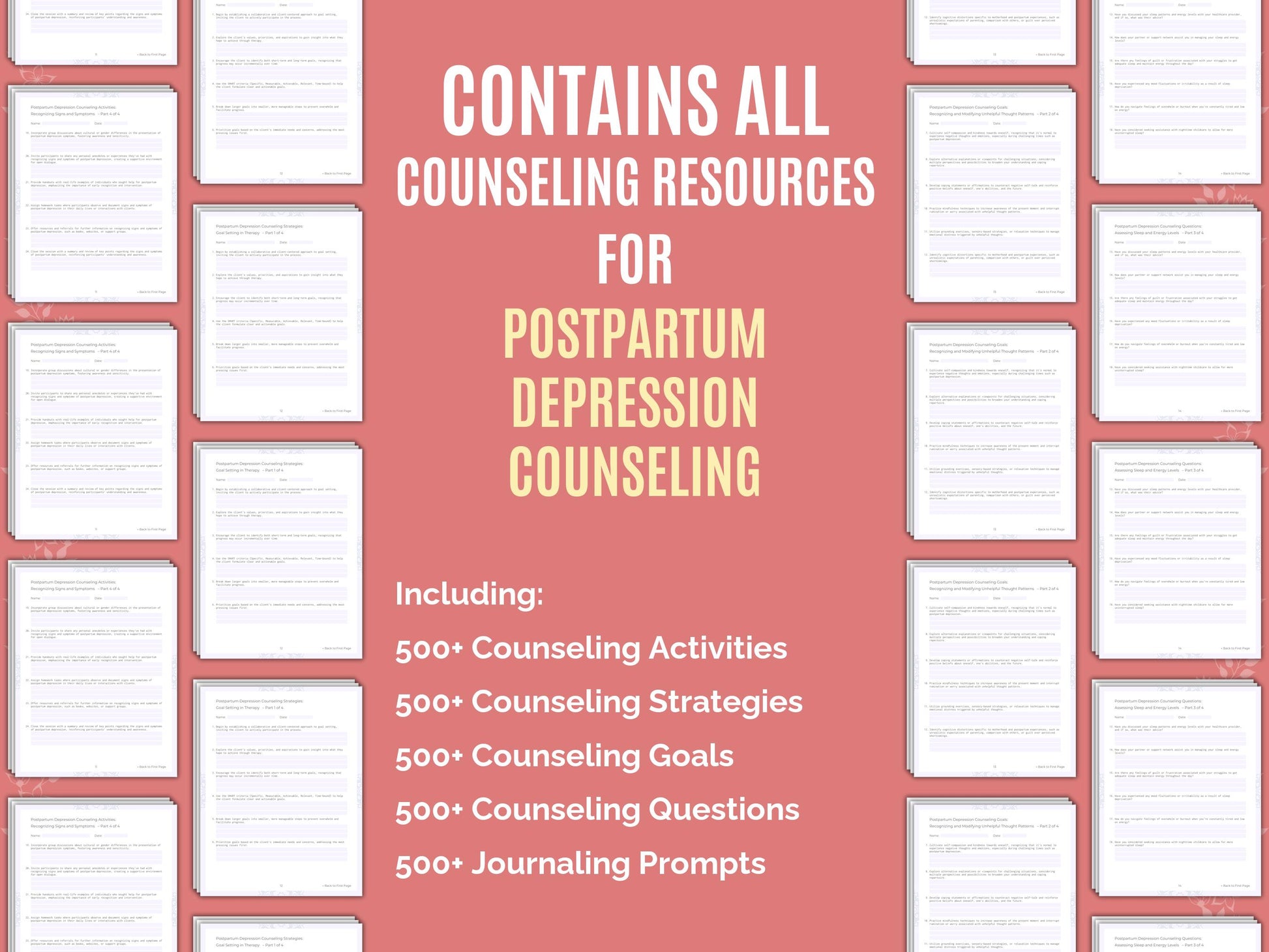 Counselor, Postpartum Therapy, Postpartum Template, Mental Health, Postpartum Worksheet, Postpartum Idea, Postpartum, Counseling, Postpartum Workbook, Postpartum Resource, Therapist, Depression, Postpartum Bundle