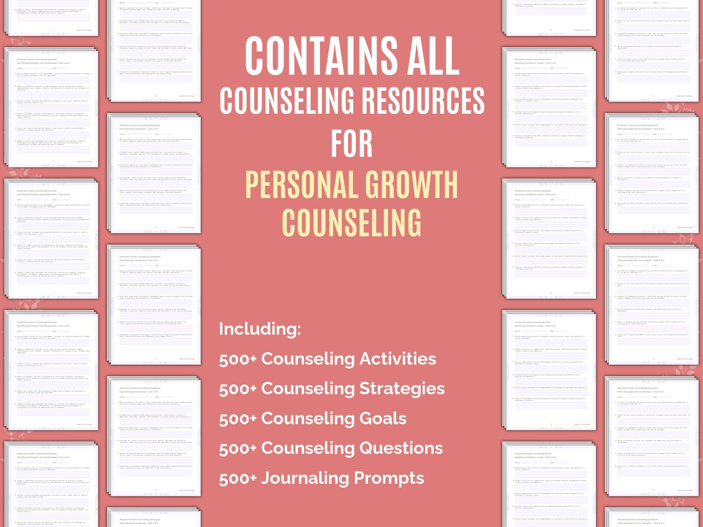 Personal Worksheet, Therapist, Personal Counseling, Personal Resource, Growth, Personal Workbook, Personal Therapy, Personal Template, Personal Idea, Personal Tool, Mental Health, Counselor, Personal Bundle