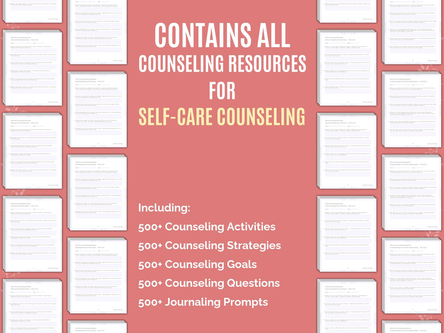 Counselor, Self-Care Idea, Mental Health, Self-Care Template, Self-Care Counseling, Self-Care Workbook, Self-Care Content, Self-Care Tool, Self-Care Bundle, Therapist, Self-Care Therapy, Self-Care Resource, Self-Care Worksheet