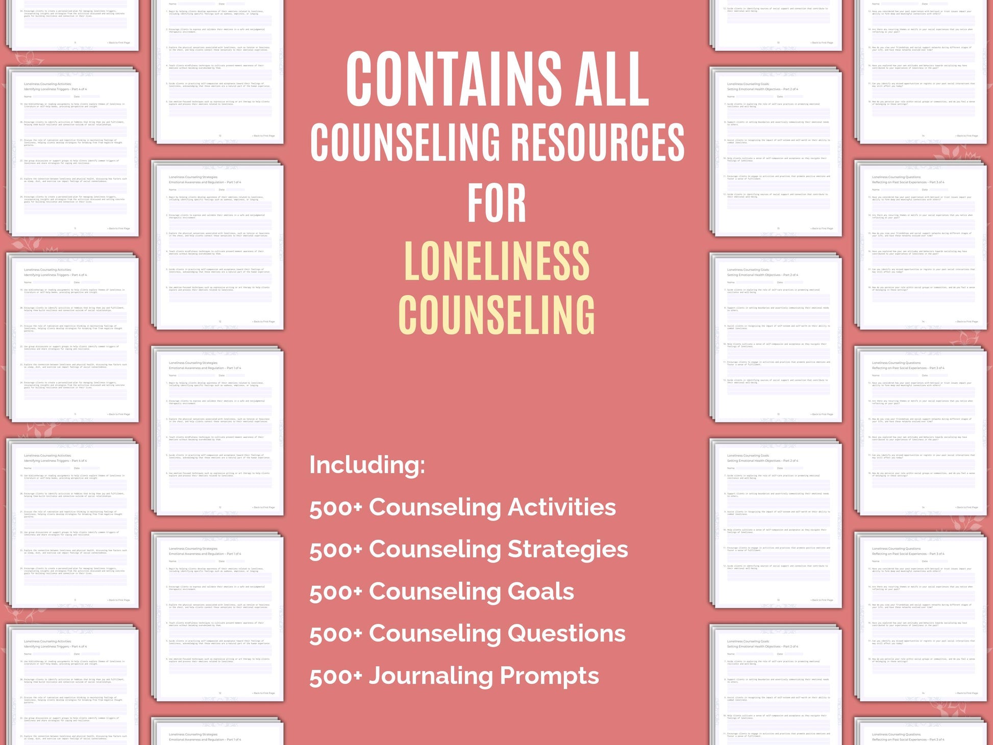 Counseling, Mental Health, Loneliness, Loneliness Bundle, Loneliness Worksheet, Loneliness Tool, Loneliness Template, Loneliness Idea, Loneliness Workbook, Counselor, Loneliness Resource, Loneliness Therapy, Therapist