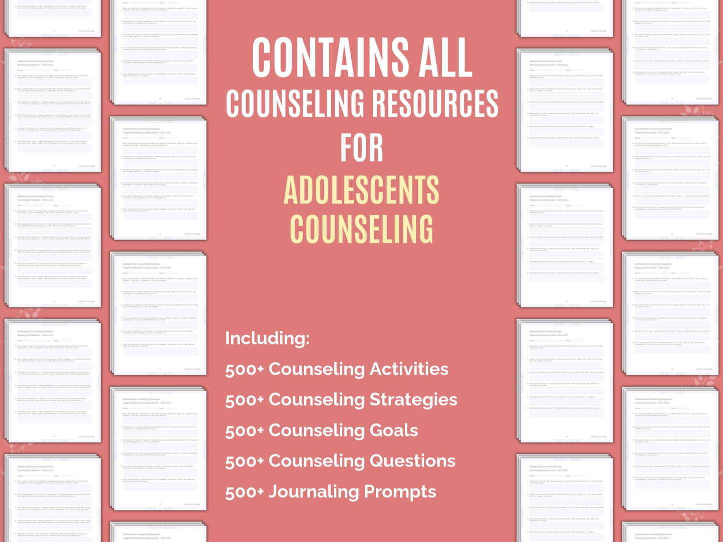 Counseling Questions Worksheets