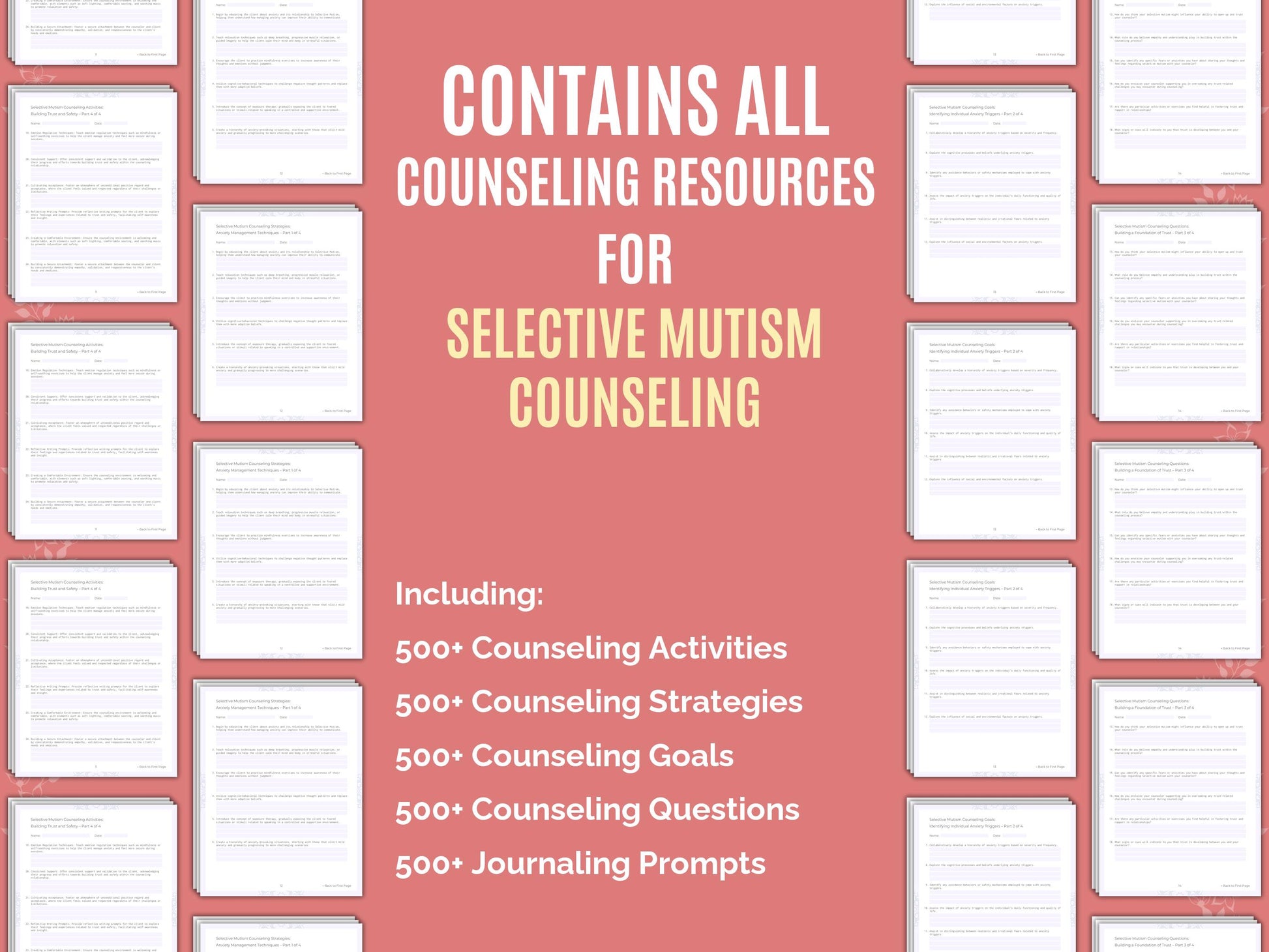 Mutism, Selective Therapy, Selective Idea, Selective Counseling, Mental Health, Selective Bundle, Counselor, Therapist, Selective Resource, Selective Template, Selective Tool, Selective Workbook, Selective Worksheet