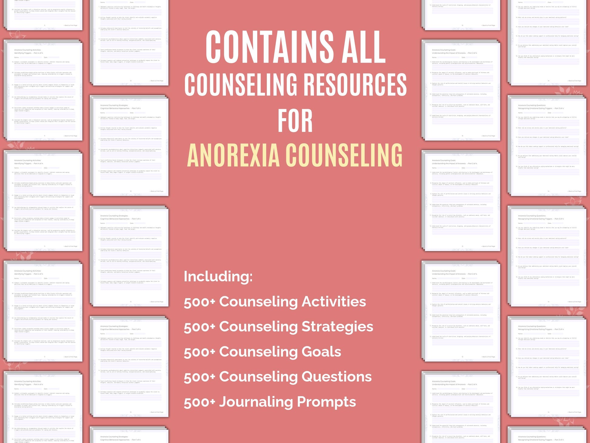 Counseling Strategies Worksheets