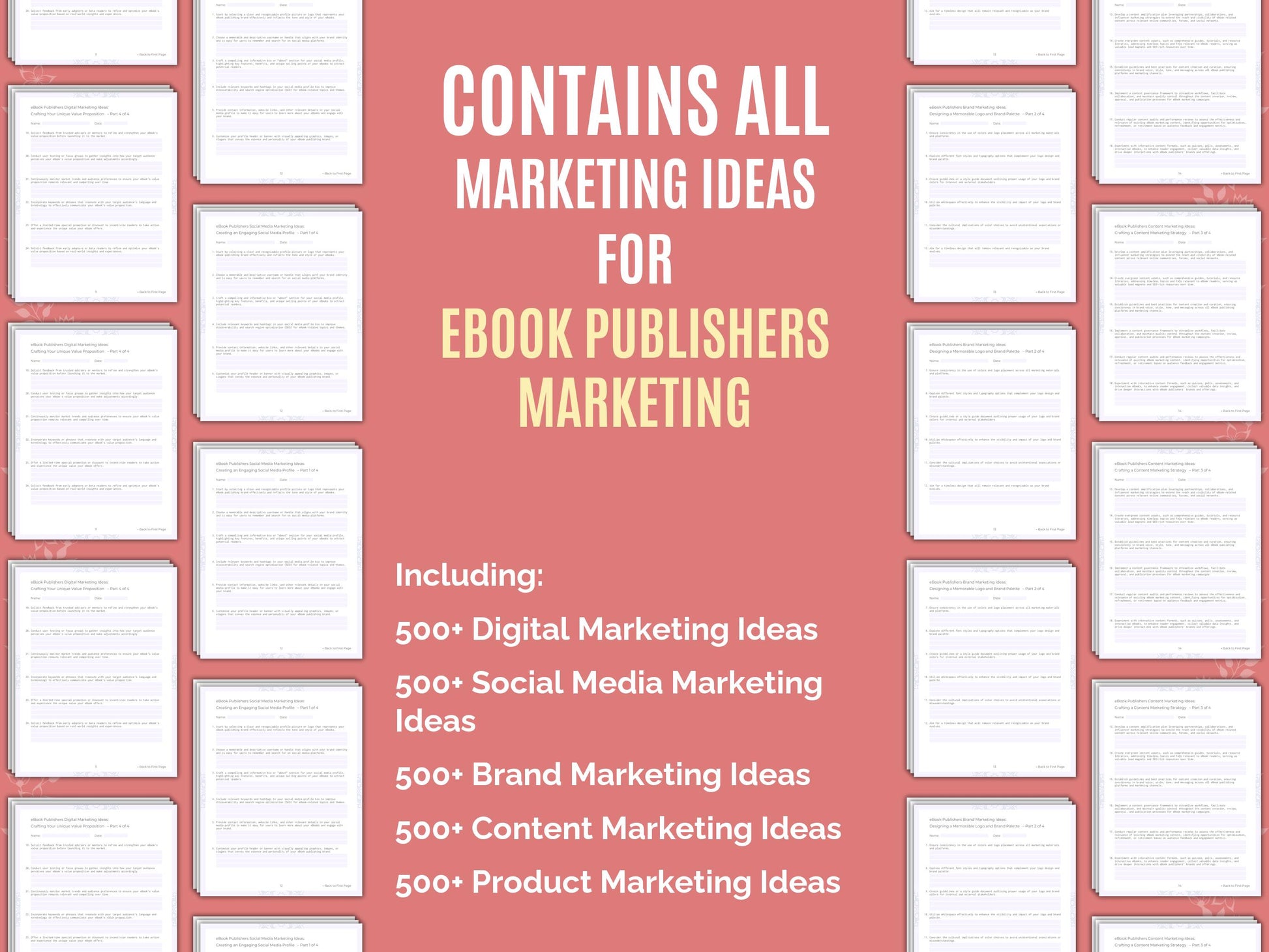 Product Marketing Ideas Worksheets