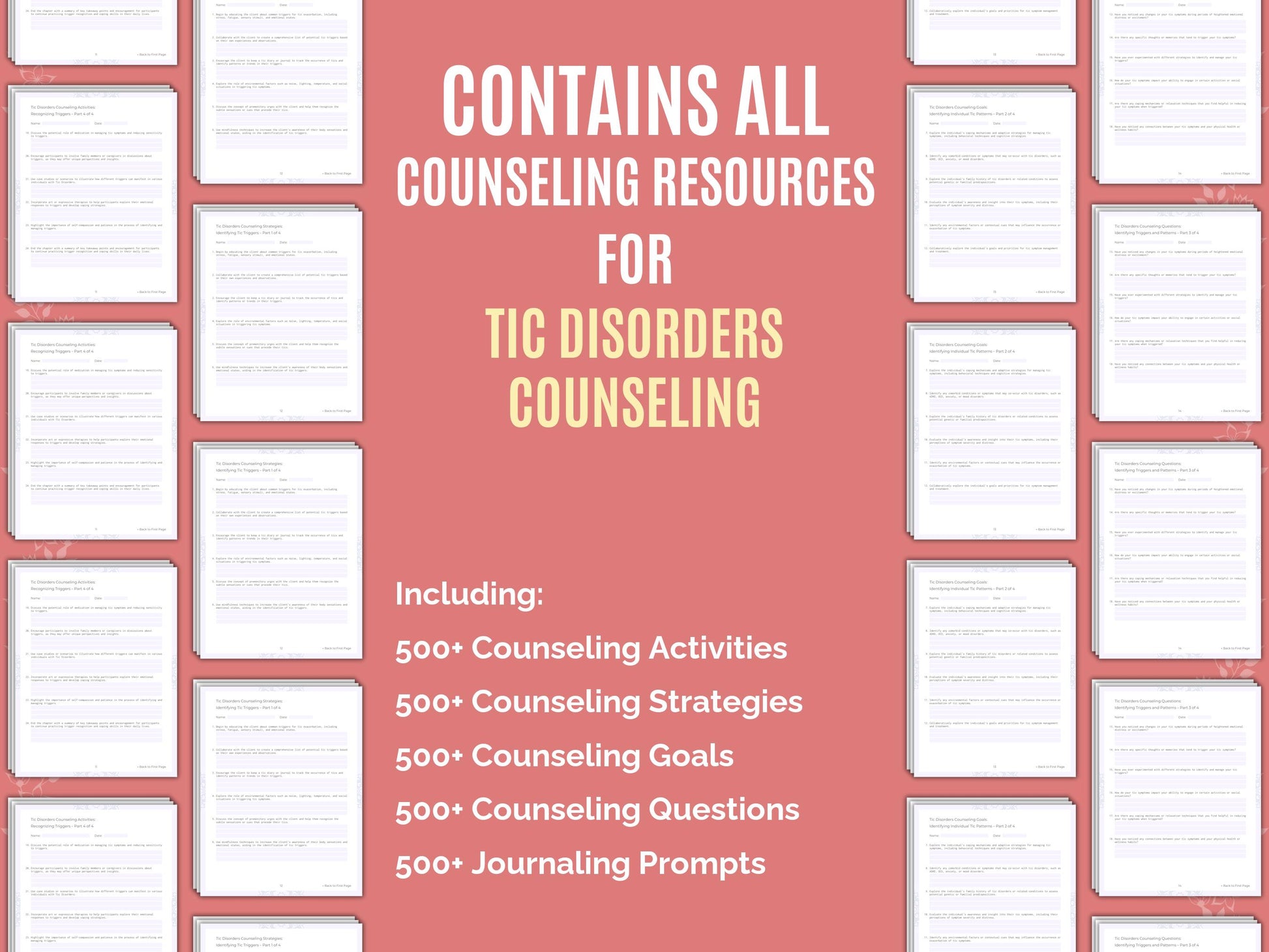 Counseling Activities Worksheets