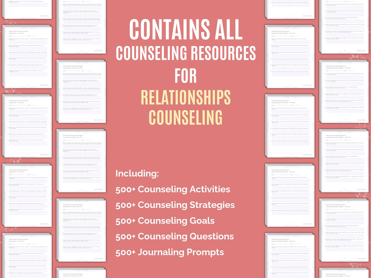 Relationships Bundle, Workbook, Counseling, Relationships Tool, Relationships, Resource, Worksheet, Therapist, Therapy, Counselor, Mental Health, Template, Relationships Idea