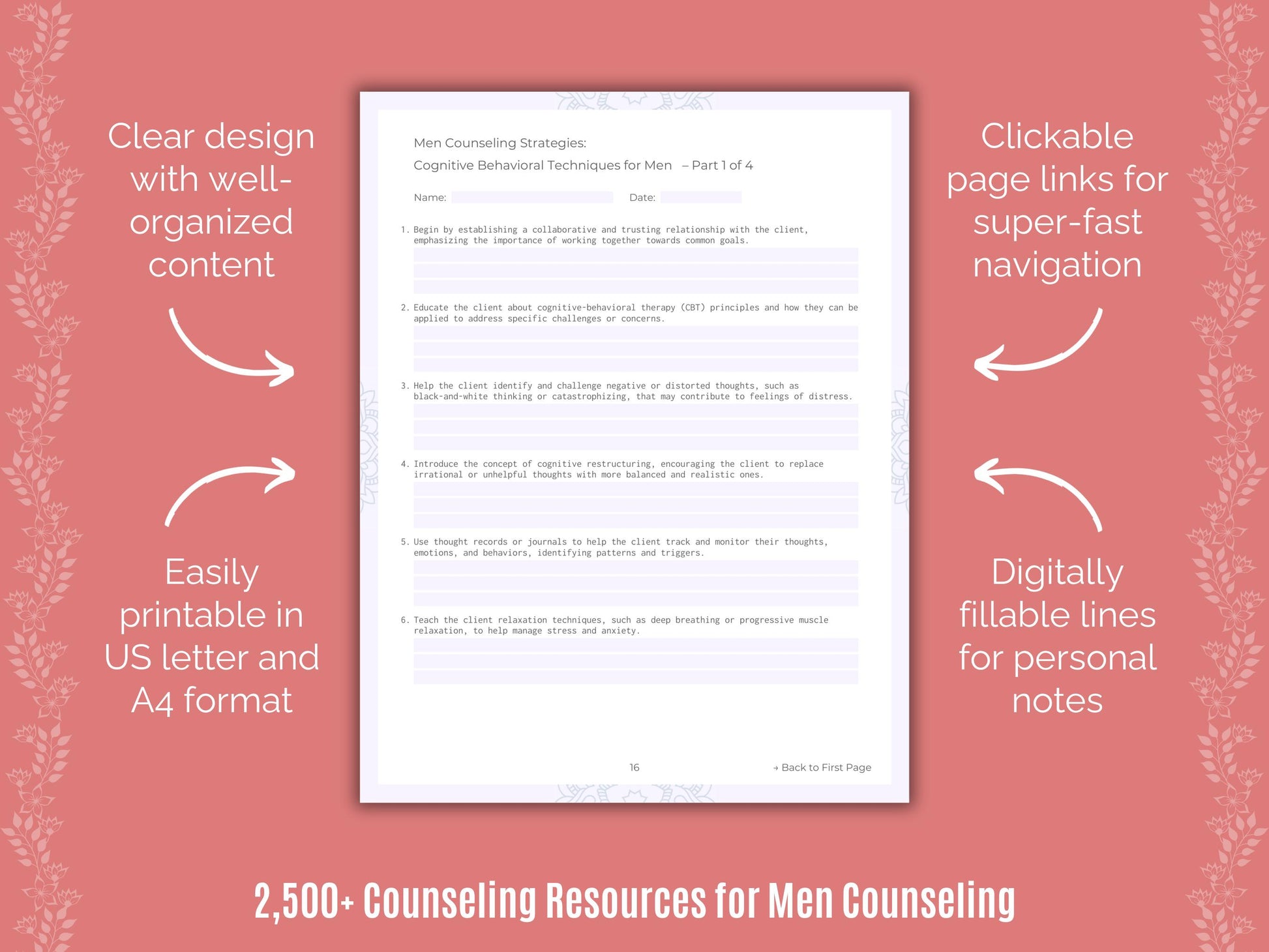 Men Worksheet, Men Idea, Men Resource, Men Therapy, Men Bundle, Men Counseling, Counselor, Mental Health, Men Tool, Therapist, Men Template, Men Workbook, Men Content