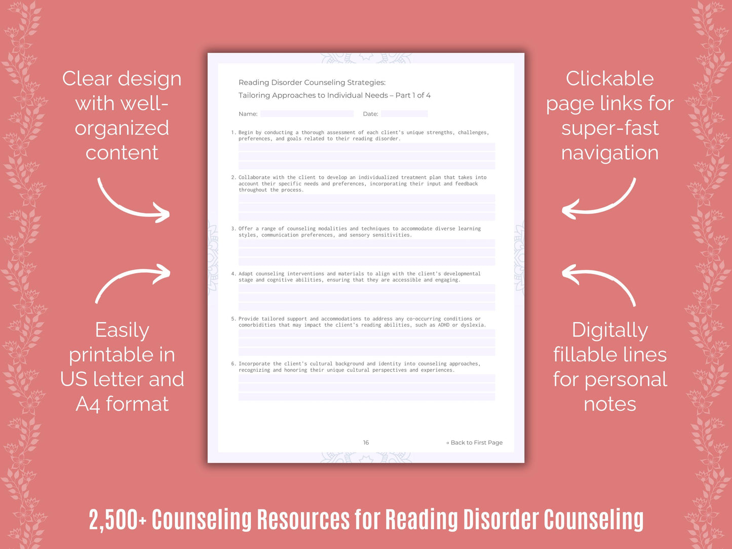 Reading Template, Counselor, Reading Bundle, Reading Workbook, Dyslexia, Reading Resource, Mental Health, Reading Therapy, Therapist, Reading Worksheet, Reading Counseling, Disorder, Reading Idea