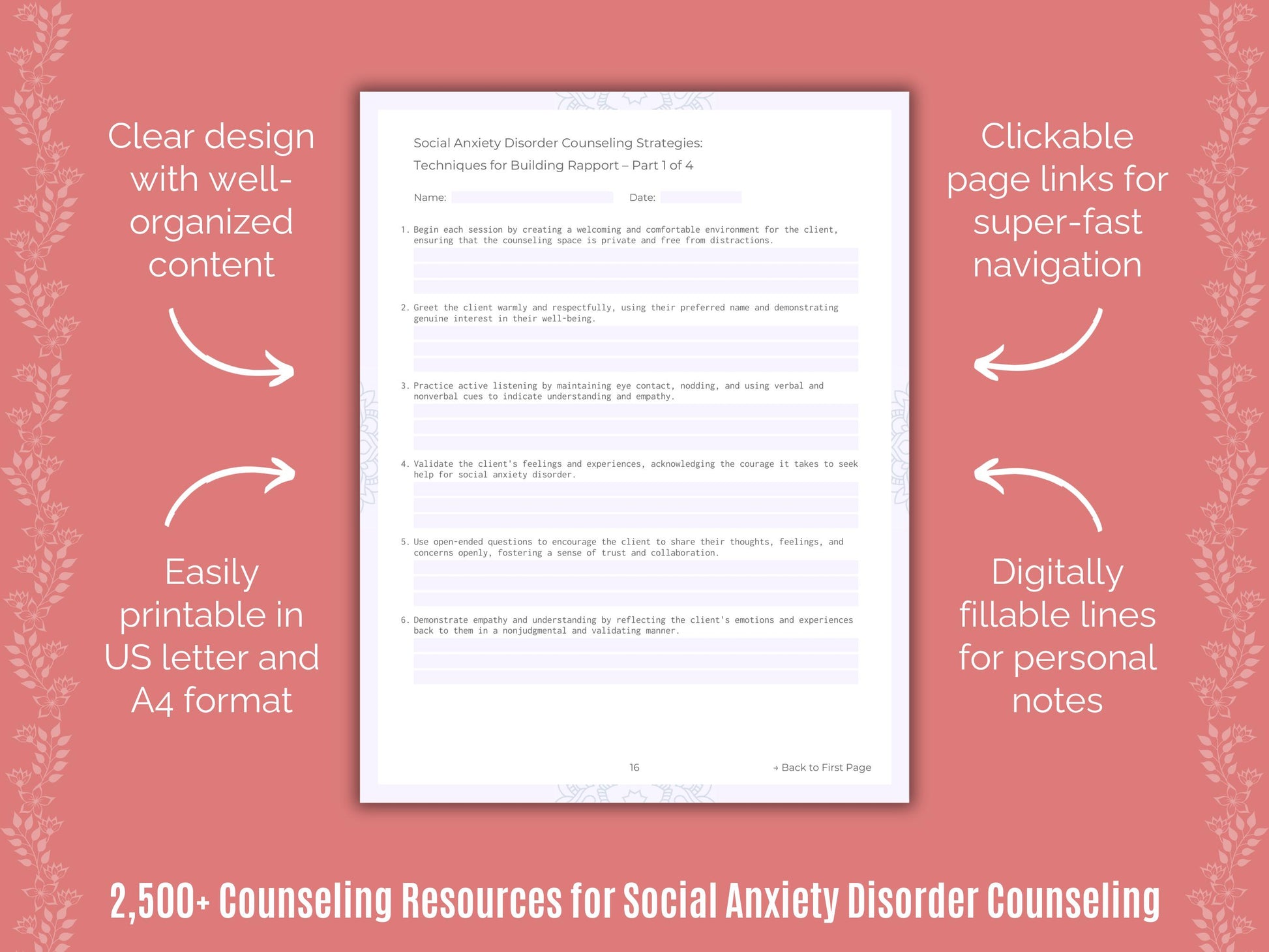 Mental Health, Social Template, Social Idea, Social Resource, Social Bundle, Anxiety, Social Workbook, Disorder, Therapist, Social Therapy, Social Worksheet, Social Counseling, Counselor