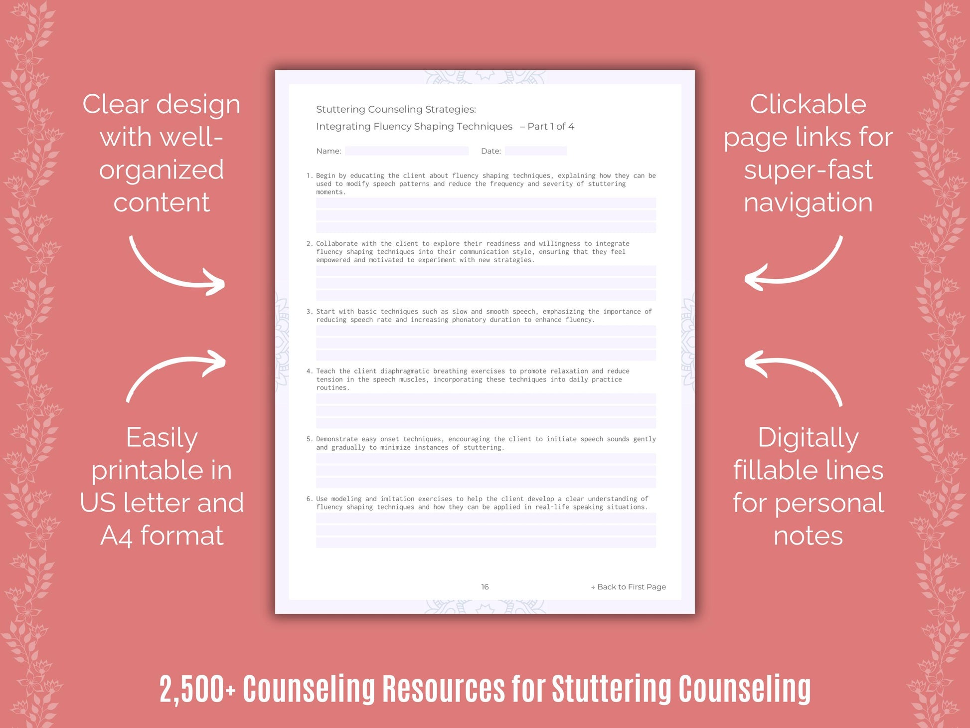 Stuttering, Stuttering Idea, Stuttering Tool, Stuttering Therapy, Stuttering Template, Stuttering Bundle, Therapist, Counseling, Counselor, Mental Health, Stuttering Workbook, Stuttering Worksheet, Stuttering Resource