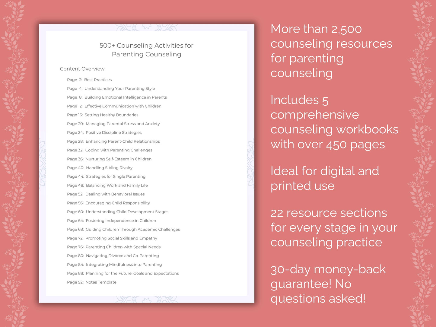 Counselor, Mental Health, Parenting Template, Parenting Counseling, Parenting Idea, Parenting Content, Parenting Bundle, Therapist, Parenting Resource, Parenting Tool, Parenting Workbook, Parenting Worksheet, Parenting Therapy