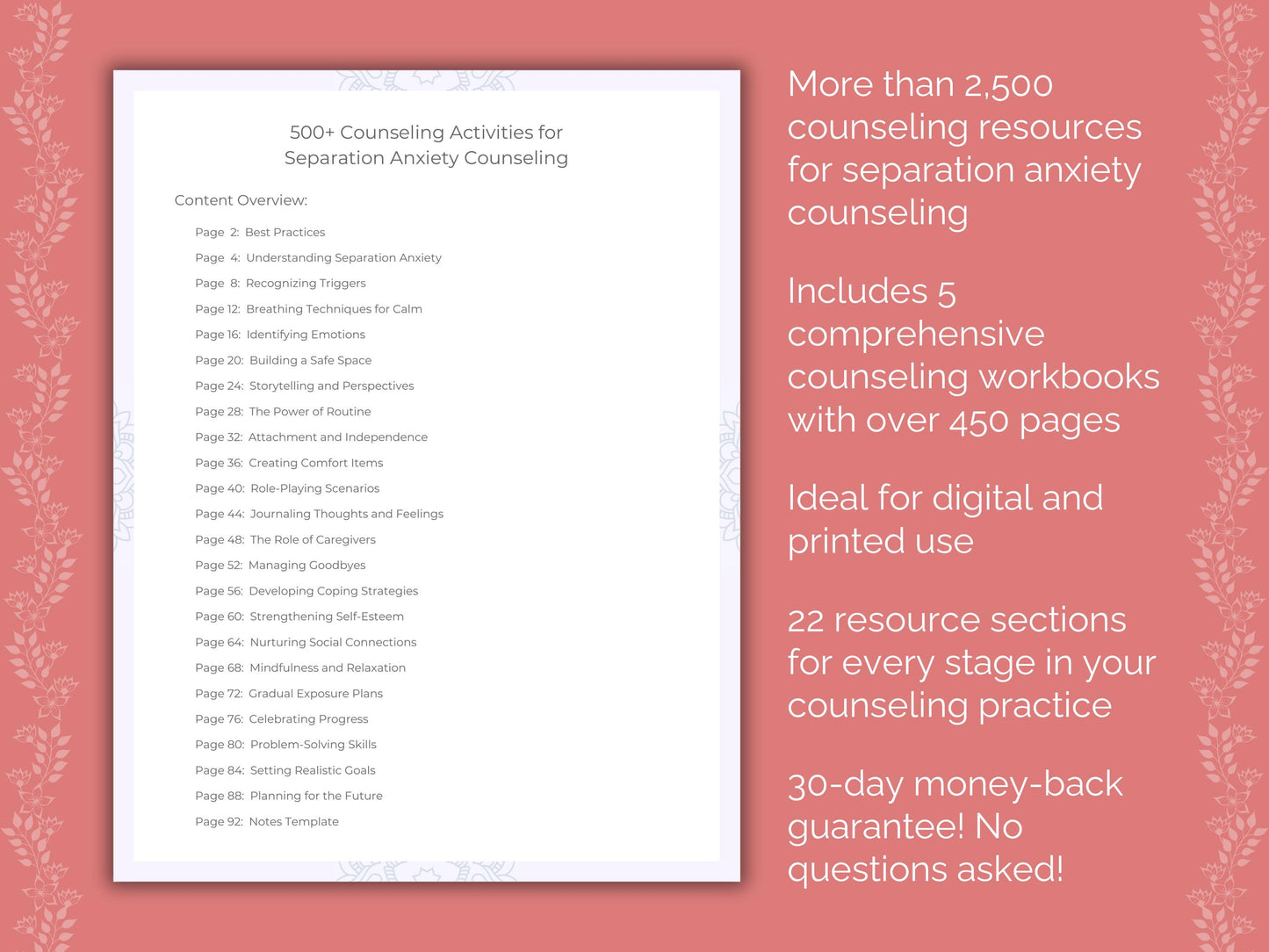 Separation Worksheet, Separation Resource, Separation Template, Separation Bundle, Counseling, Therapist, Anxiety, Separation Idea, Mental Health, Separation Workbook, Counselor, Separation, Separation Therapy