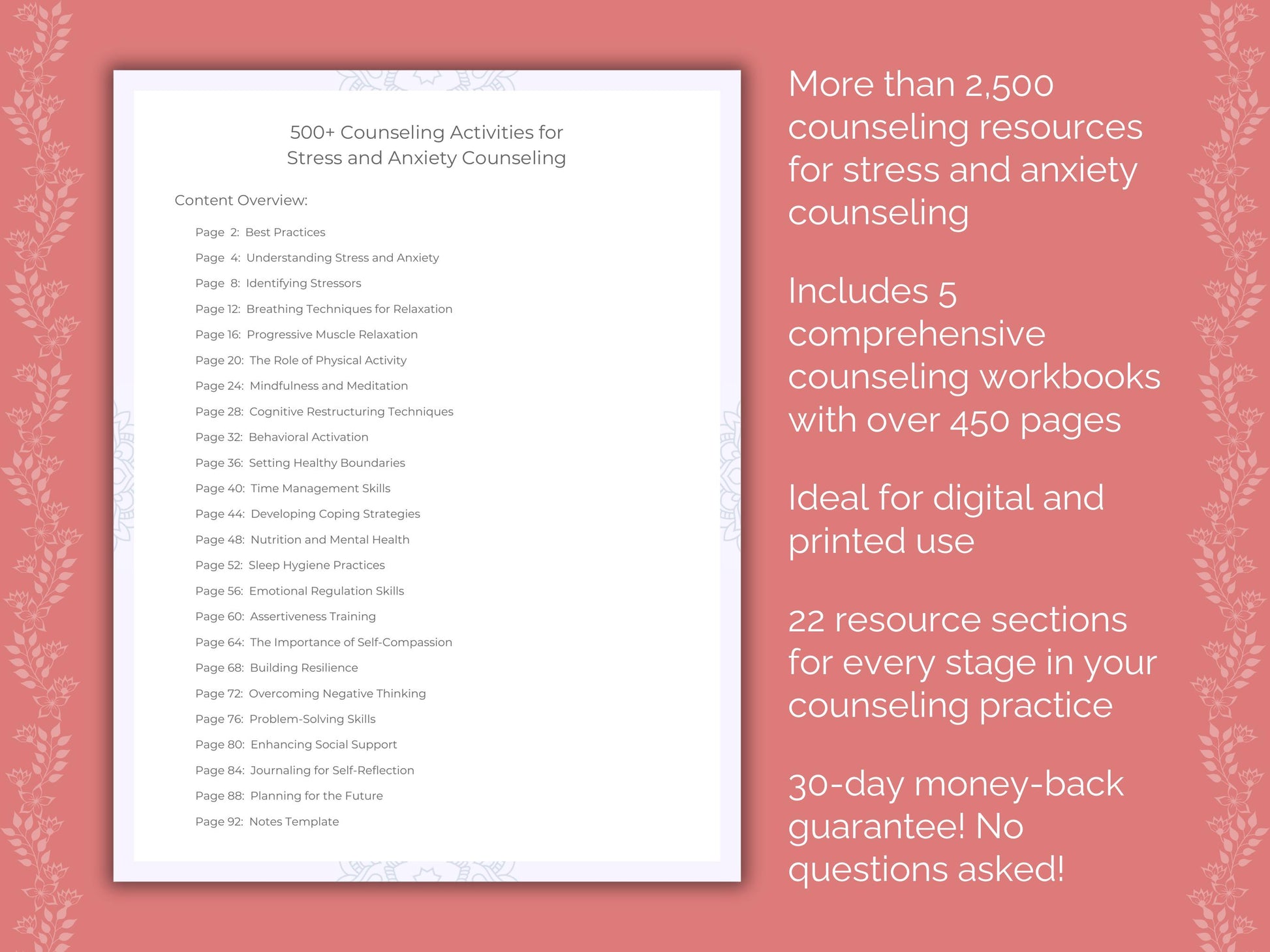 Stress Template, Stress Therapy, Stress Worksheet, Stress Counseling, Mental Health, Stress Bundle, Anxiety, Counselor, Stress Tool, Stress Resource, Therapist, Stress Idea, Stress Workbook