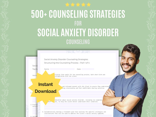 Social Anxiety Disorder Counseling Strategies Worksheets
