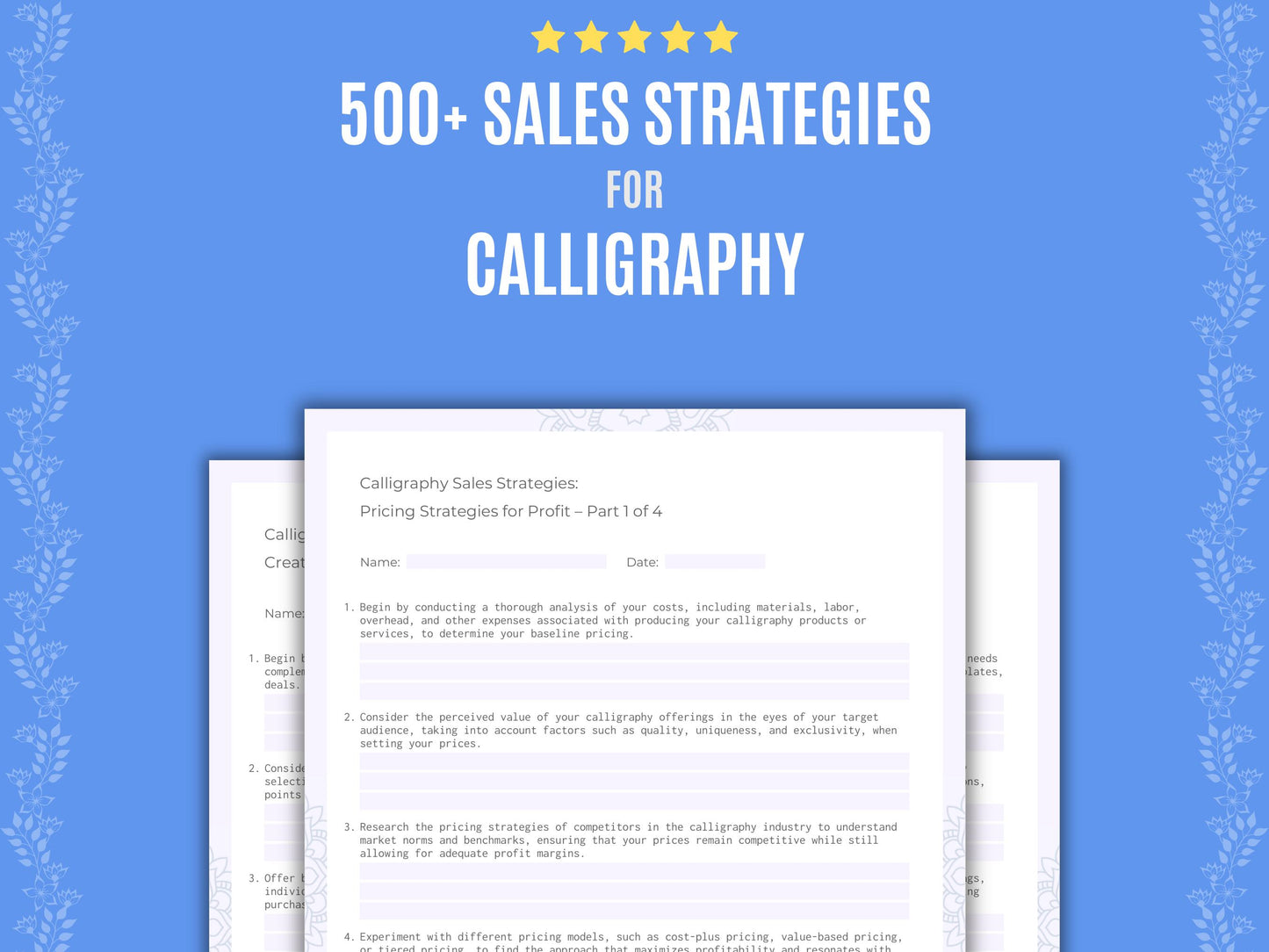 Calligraphy Sales Strategies Resource