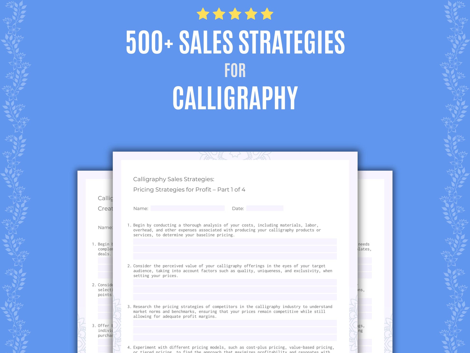 Calligraphy Sales Strategies Resource