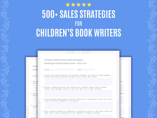 Children’s Book Writers Sales Strategies Workbook