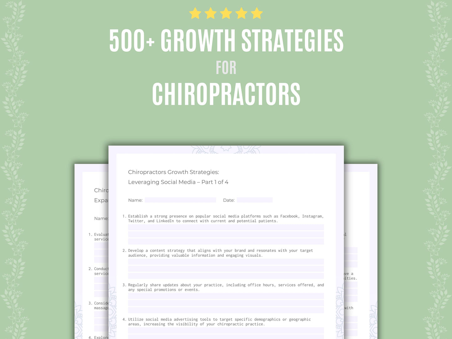 Chiropractors Business Workbook