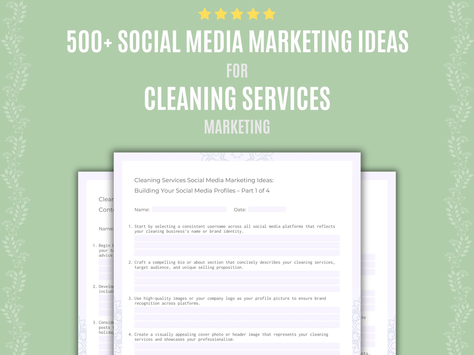 Cleaning Services Marketing Workbook
