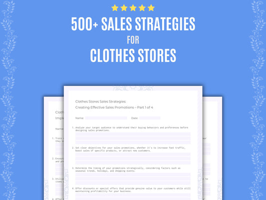 Clothes Stores Sales Strategies Workbook