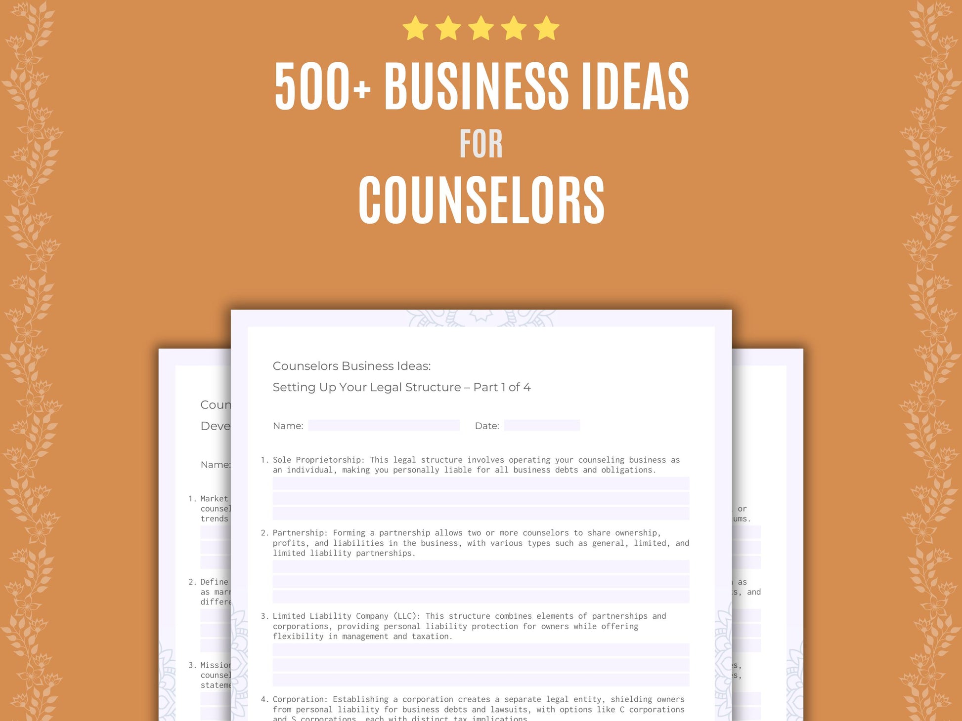Counselors Business Ideas Resource