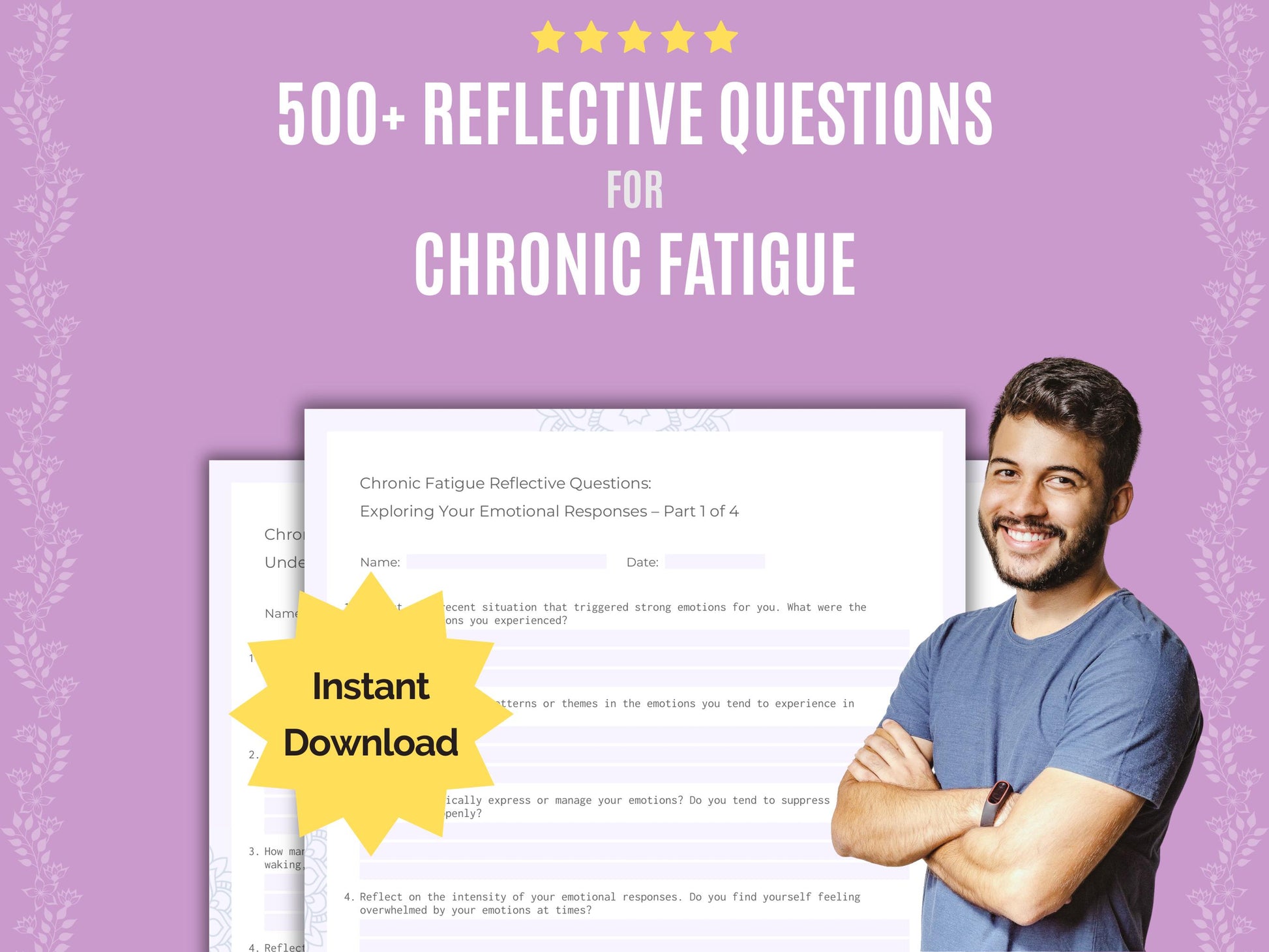 Chronic Fatigue Reflective Questions Worksheets