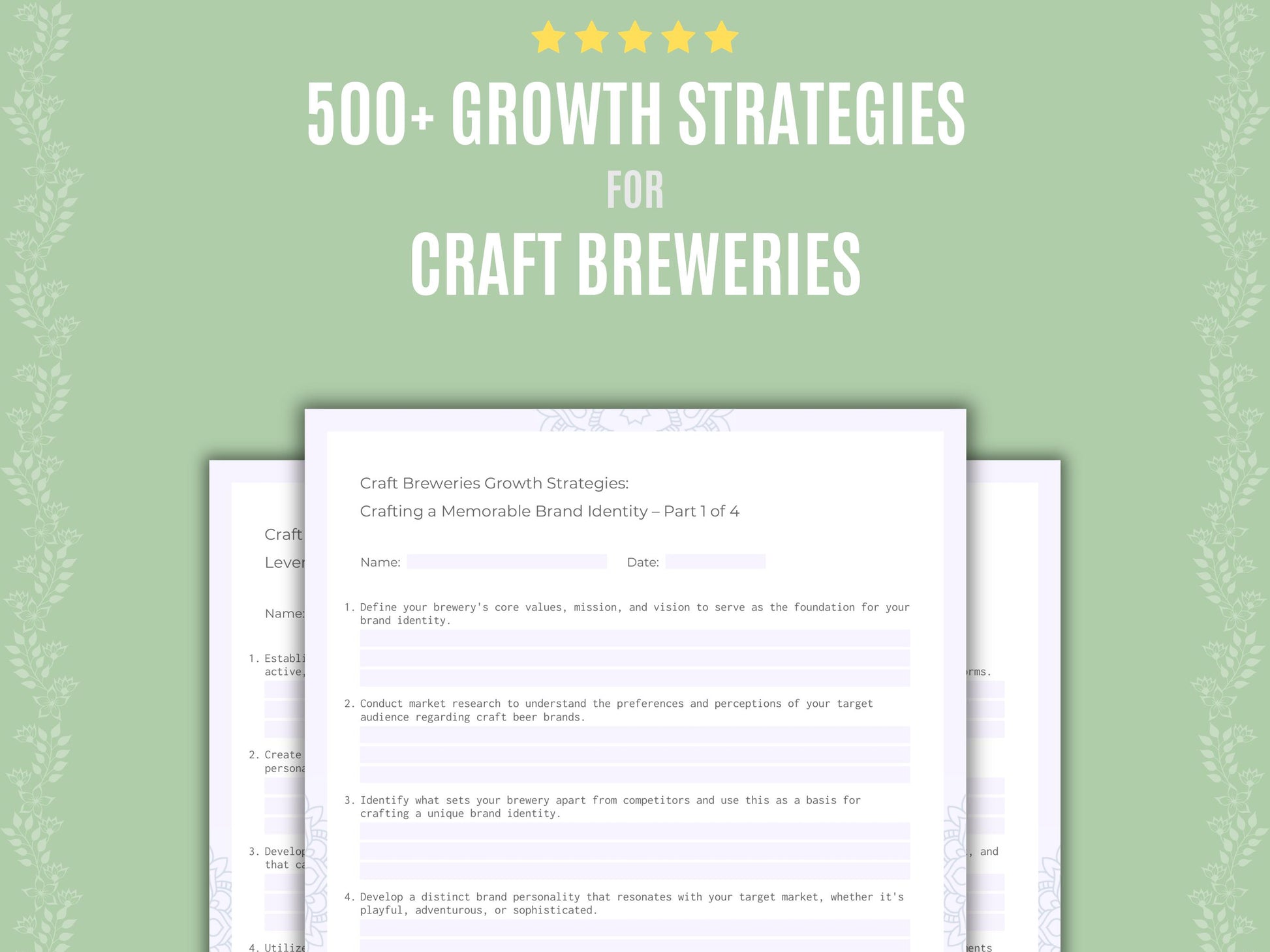 Craft Breweries Business Workbook